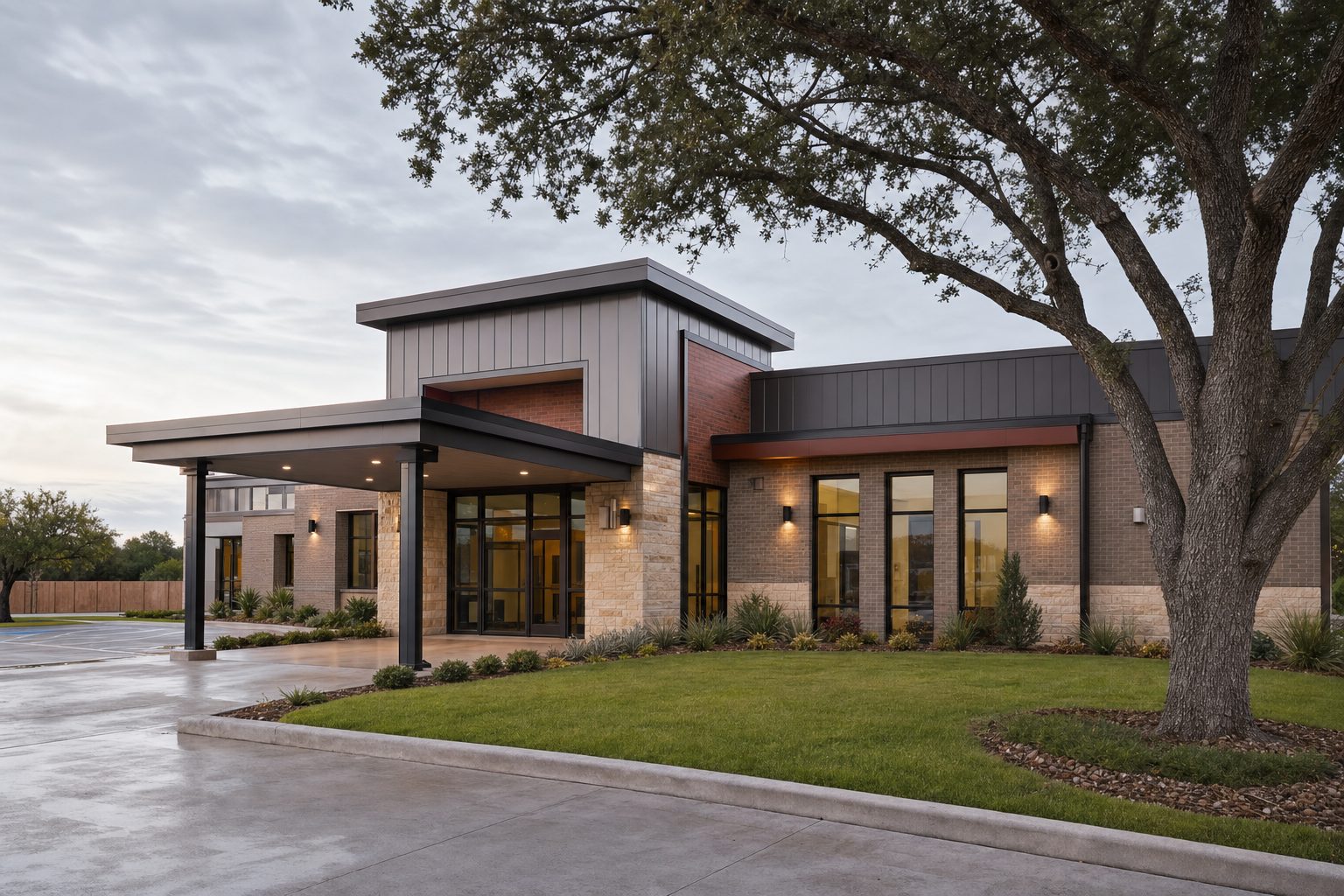 Veterinary hospital building exterior